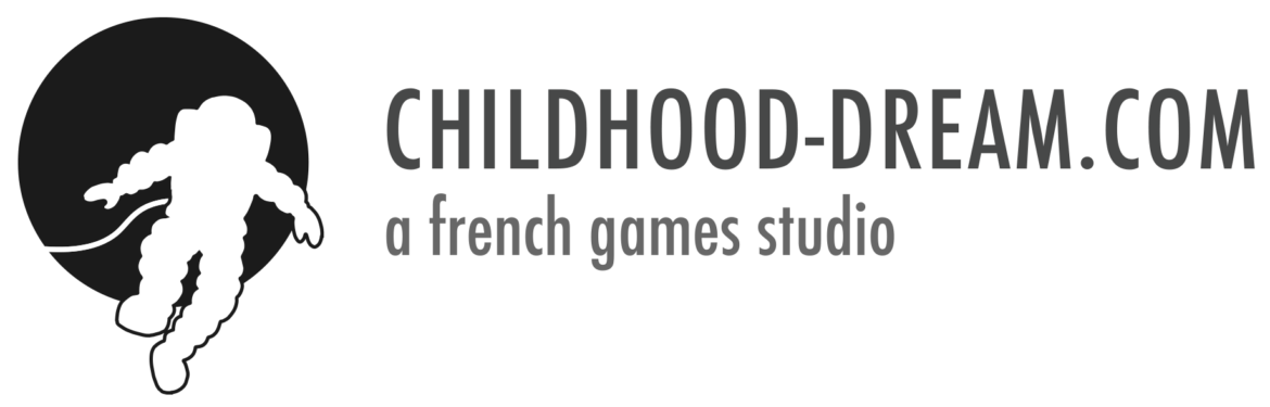 Childhood dream logo, video game studio, indiegame